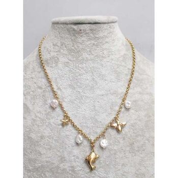 bijoux collier étoile dauphin abeille perles acier