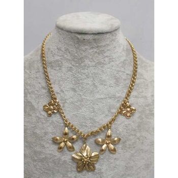 bijoux pétales fleurs acier doré