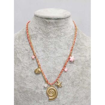 bijoux collier acier étoile escargot de mer