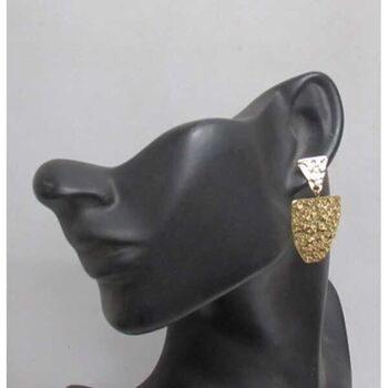bijoux boucles d'oreilles marbrées acier pendantes
