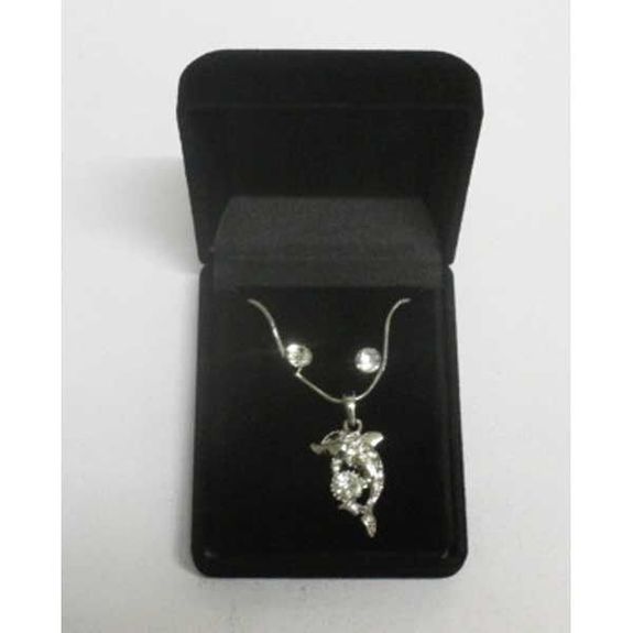 Crystal Dolphin Pendant Necklace - Dolphin Crystal Pendant Necklace Crystal Dolphin Pendant Necklace - Dolphin Crystal Pendant Necklace