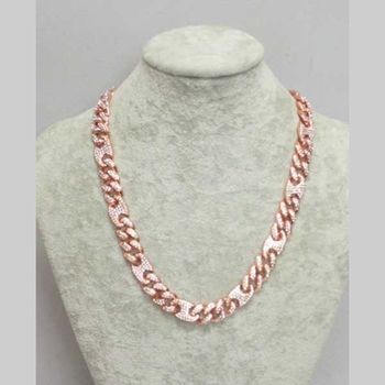 collier or rose ice bijoux