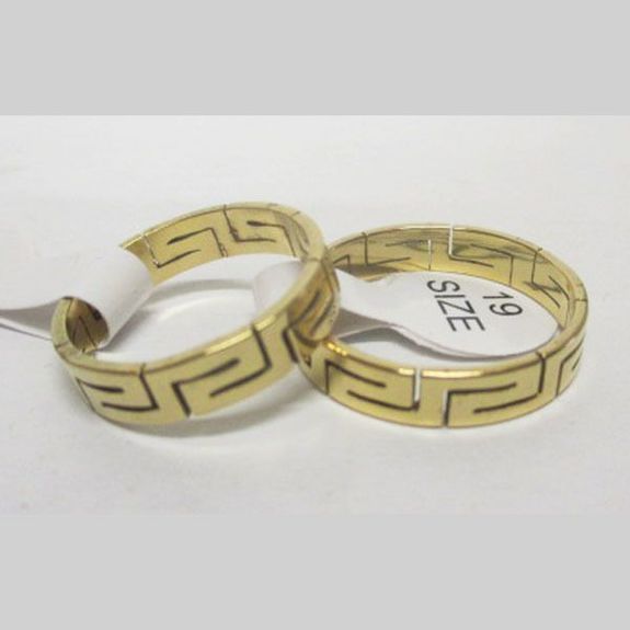 gold steel labyrinth ring jewelry | accessoiresengros.com wholesale