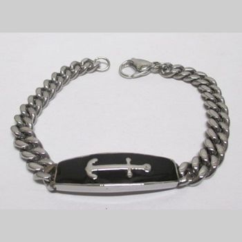 curb bracelet anchor plate pendant