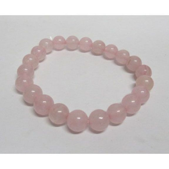 love rose quartz stone bracelet