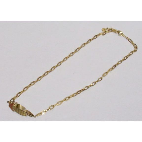 gold stainless steel leaf necklace chain wholesale