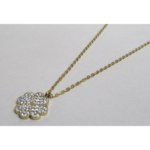 Bracelet pour charm argent trèfle strass vert Bracelet pour charm argent trèfle strass vert