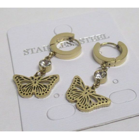 pendentif papillon acier sur créole boucles oreilles au grossiste pendentif papillon acier sur créole boucles oreilles au grossiste