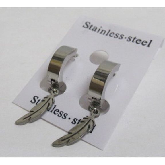 Steel feather hoop ring