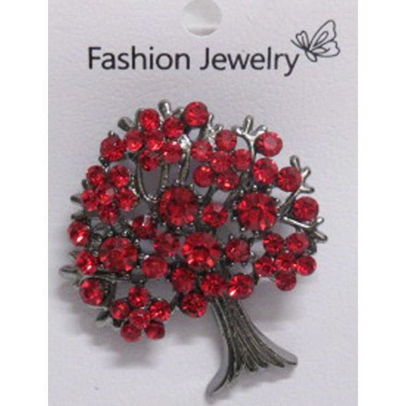 red tree of life brooch jewelry