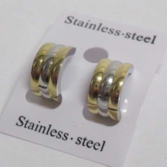 gold silver creole earrings