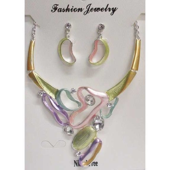 jewelry women's necklace multicolor enameled at Aubervilliers