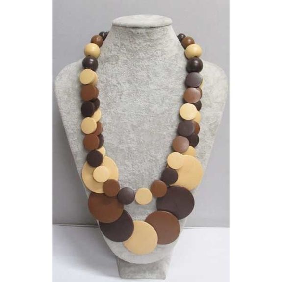 Bijoux palets bois marron beige