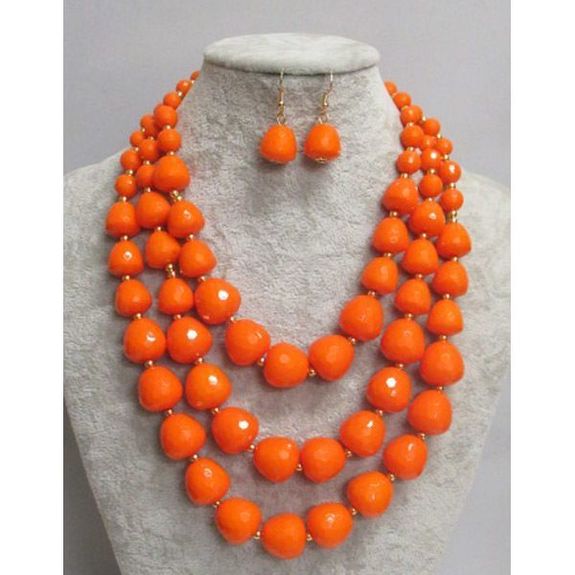 Orange necklace jewelry