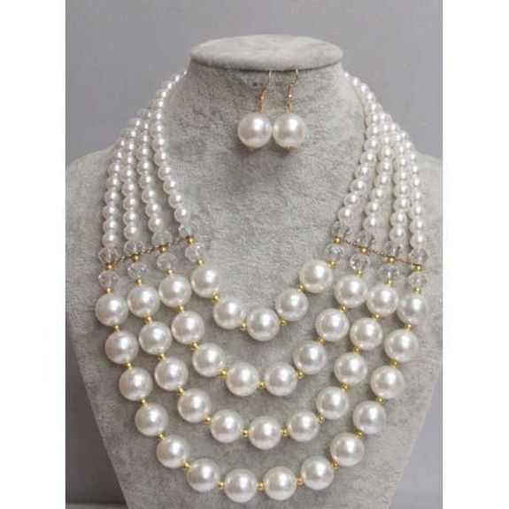 multi-row pearl chain