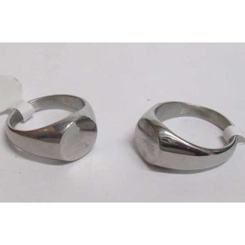 bague acier argente lisse chez votre grossiste