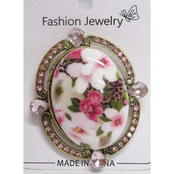 broche camee fleur grand mere