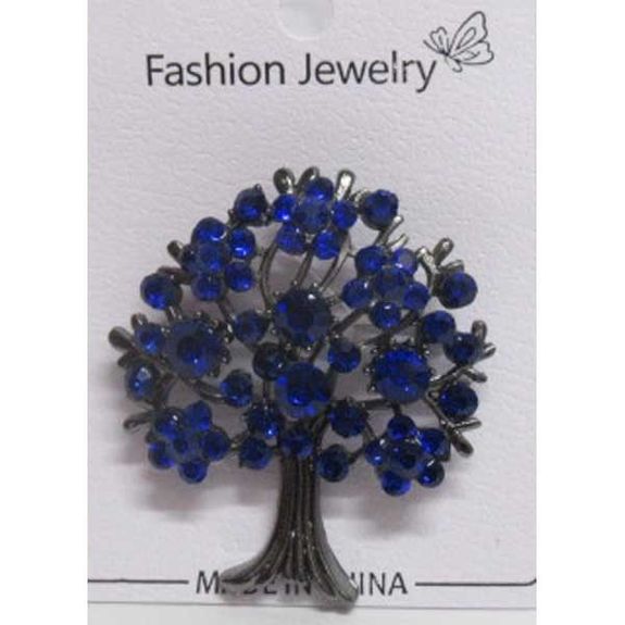 Blue tree of life brooch jewelry