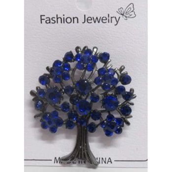 Blue tree of life brooch jewelry
