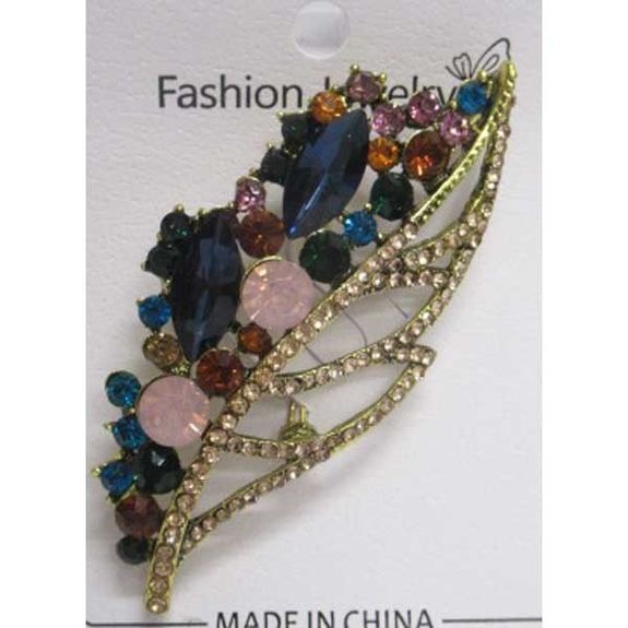 crystal leaf brooch jewelry in all colors
