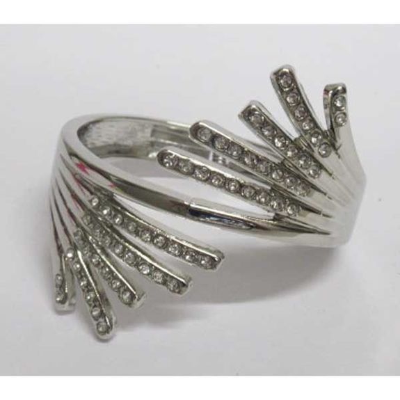 bracelet hug argente strass