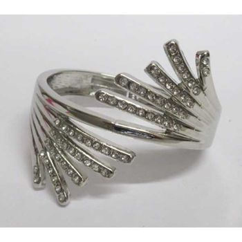 bracelet hug argente strass