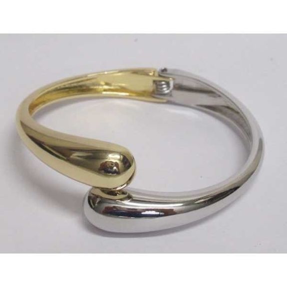 bracelet jonc gouttes argent dore