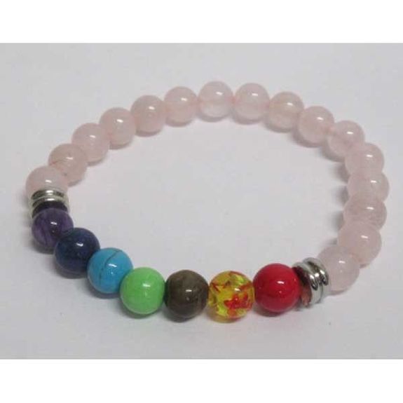 bijoux bracelet quartz rose chakra
