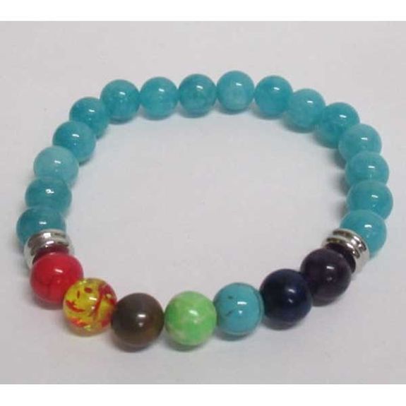 blue amazonite chakra bracelet