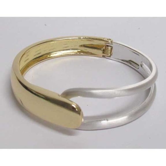 hollow gold and silver jewelry bracelet