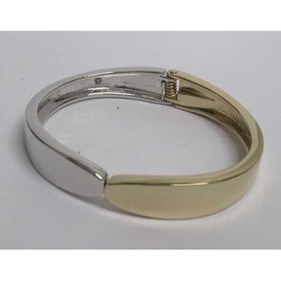 thin bracelet with gold and silver legs