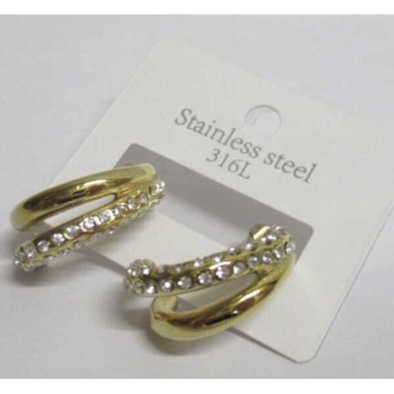 Khadija gold-plated steel earrings