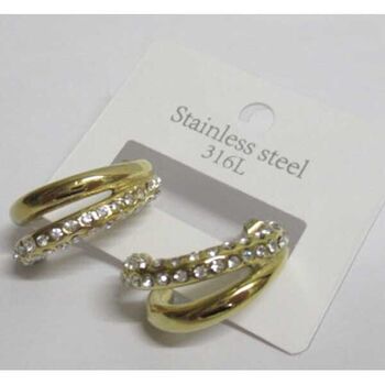 Khadija gold-plated steel earrings