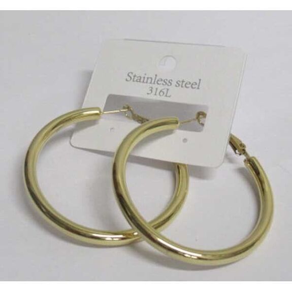 gold-plated steel creoles