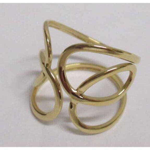 bijoux bague florale en acier