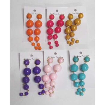 dangling pearl earrings various sizes