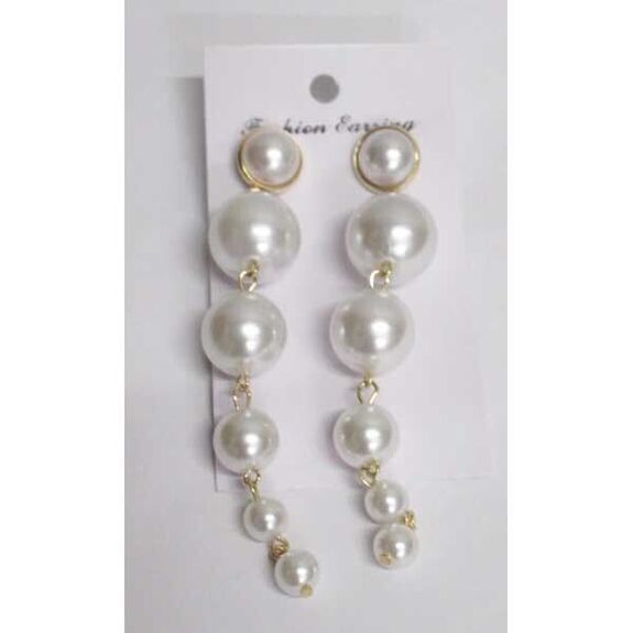 boucles d'oreilles boucles pendantes perle