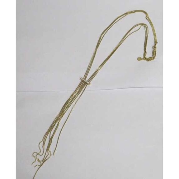 collier en acier lamelles dore
