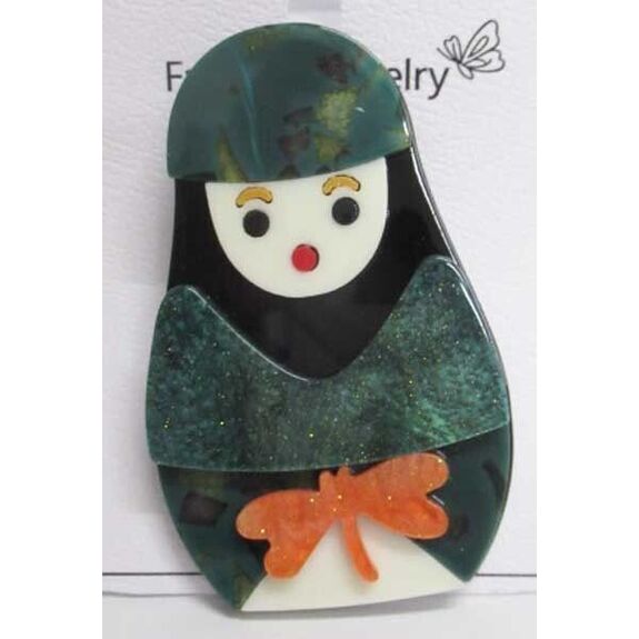 broche bijoux poupée russe