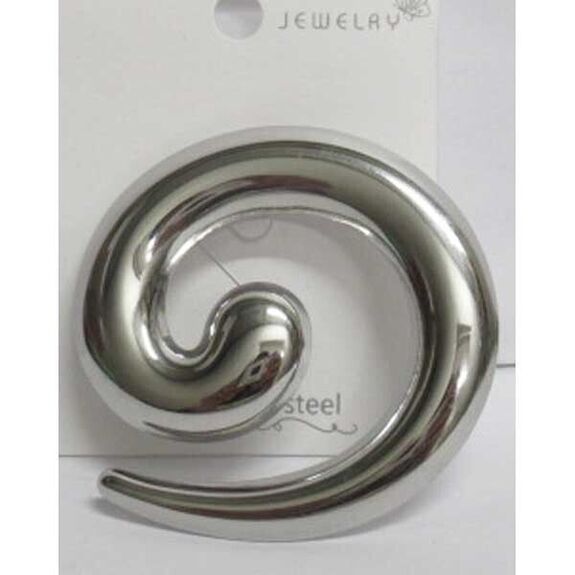 bijoux broche tourbillon acier