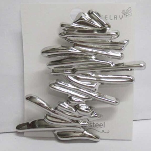 steel fresco brooch jewelry