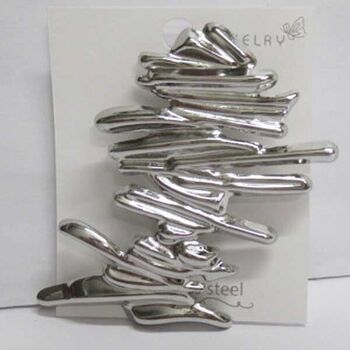 steel fresco brooch jewelry