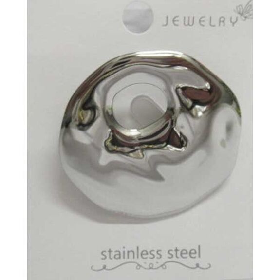 bijoux broche rond à trou en acier