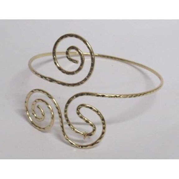 Spiral gold armband bracelet