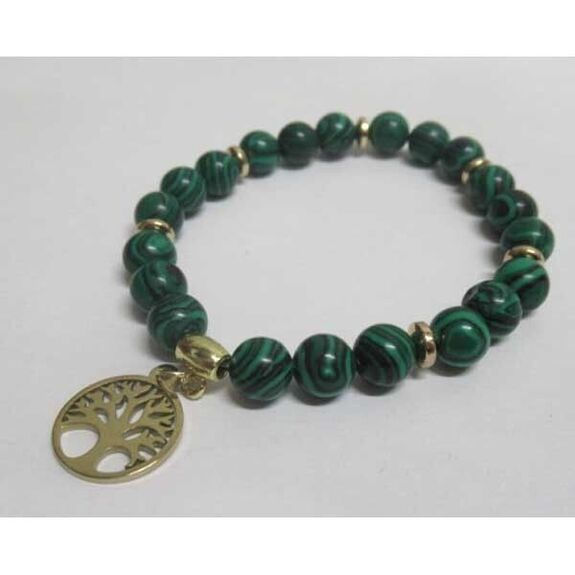 malachite tree of life bracelet