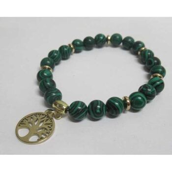 bracelet malachite arbre de vie