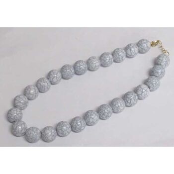 White howlite ball necklace jewelry