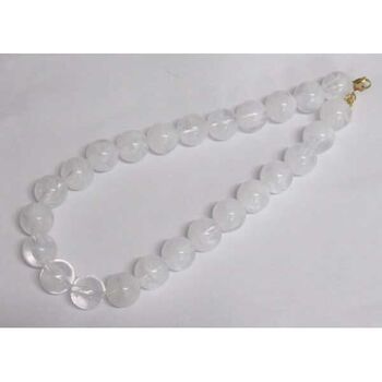 Bijoux boules transparent en collier
