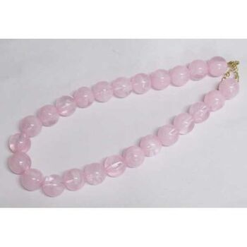 Pink ball necklace jewelry