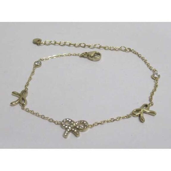 bracelet acier noeud papillon charm s